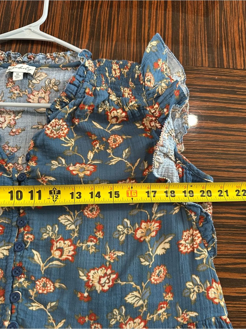 Wonderly floral cotton midi dress Sz XL EUC - Picture 7 of 9